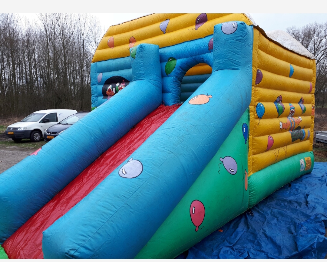 Springkussen Clown Met Glijbaan - Afbeelding 2
